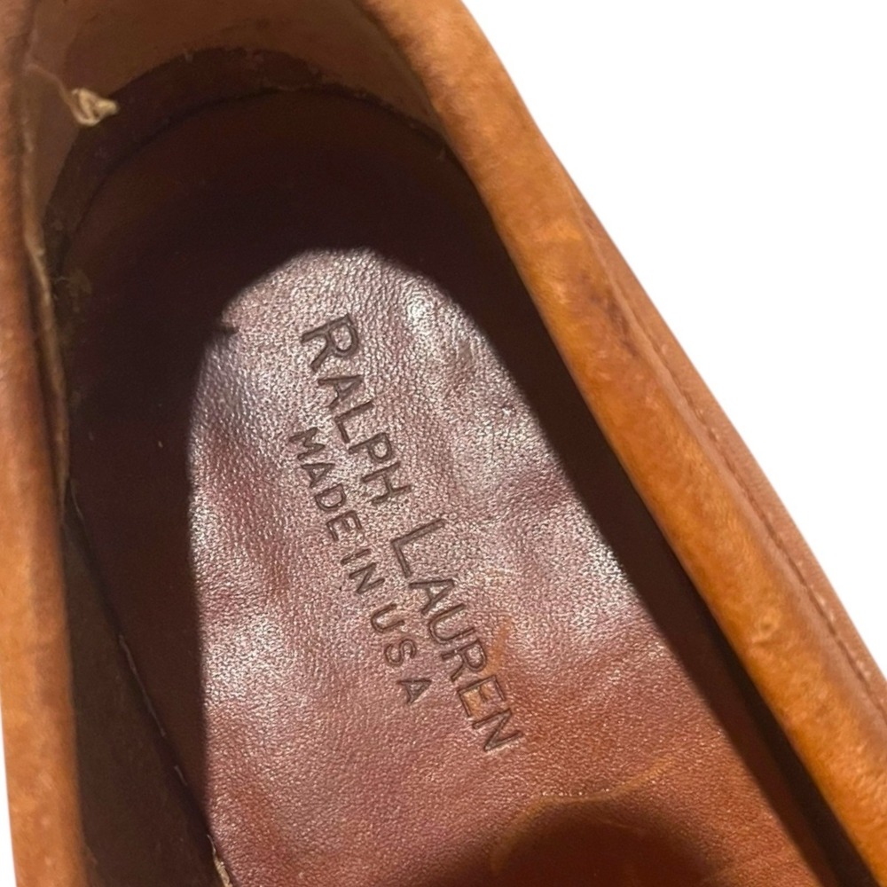 Ralph Lauren Tan Leather Loafers - Picture 8 of 12